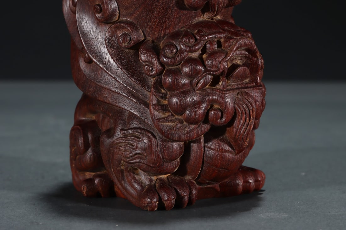 An Exquisite Eaglewood Auspicious Beast-Shaped Goblet - 9