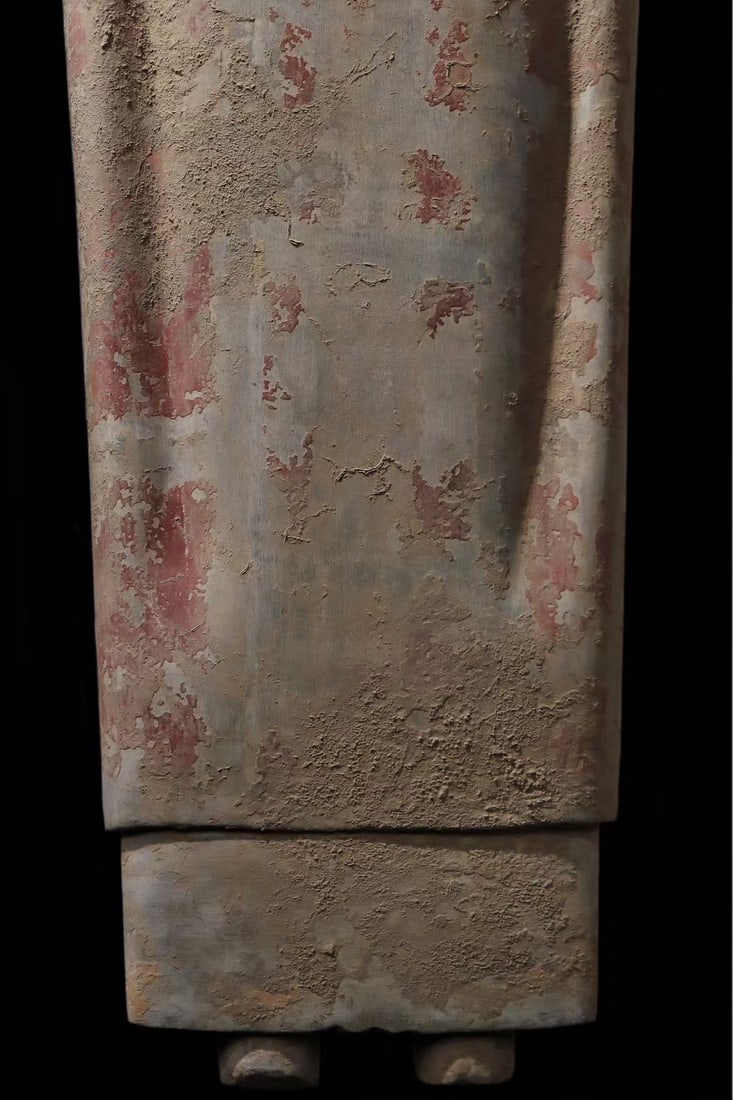 An Exquisite Limestone Painted Color Buddha Statue - 9