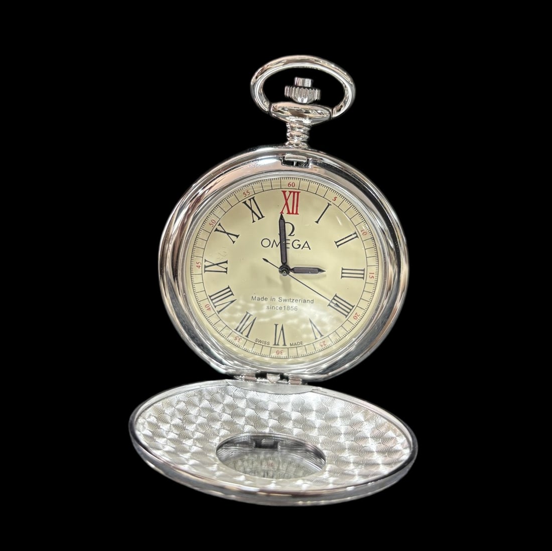 An Exquisite Silver Flower Pattern Pocket watch - 3