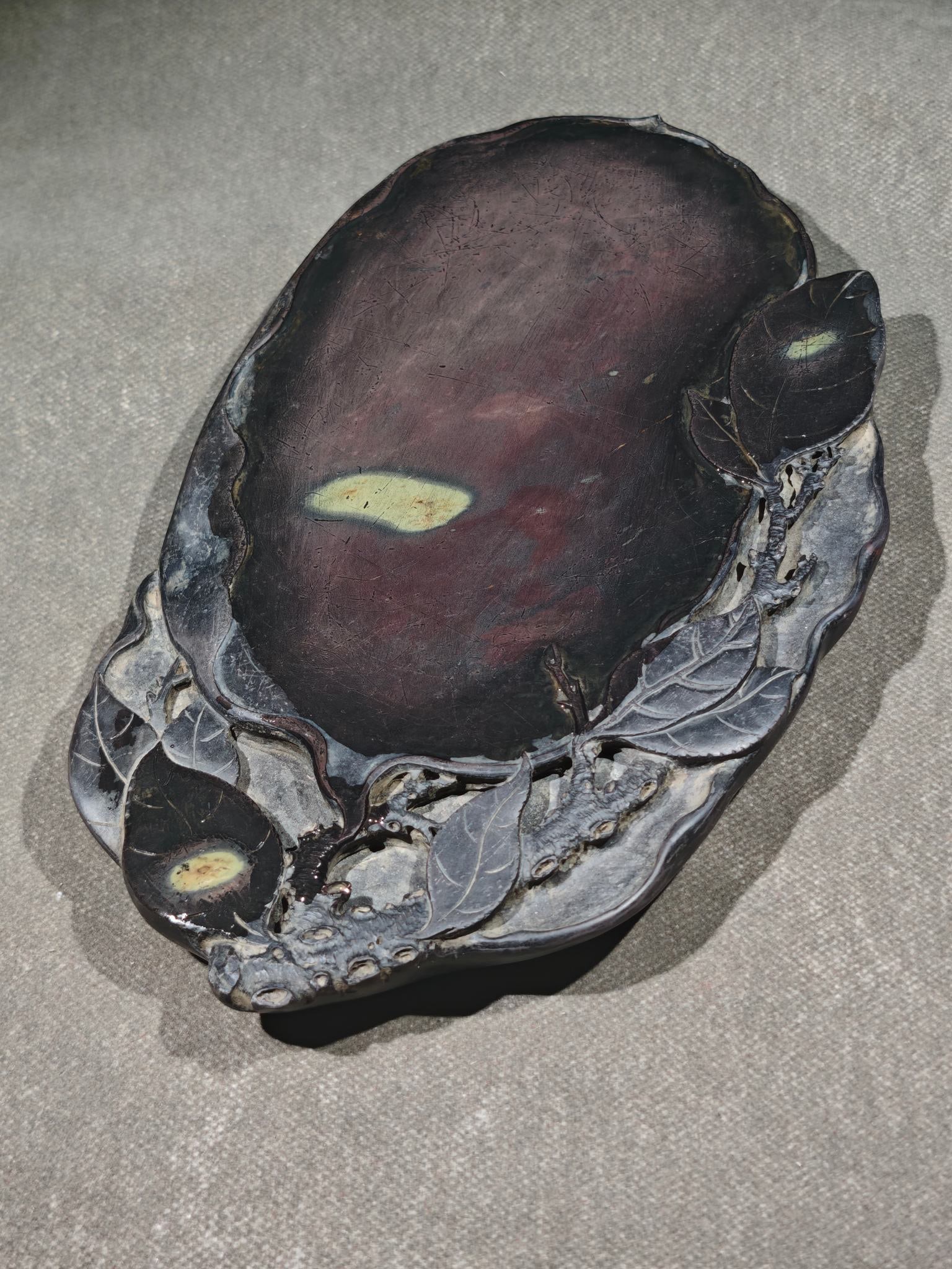 An Exquisite with poem Inkstone - 3
