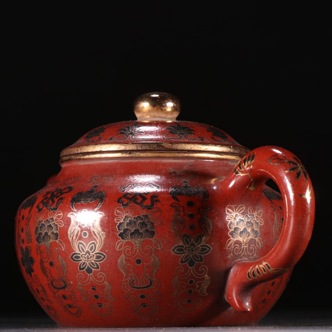 An Exquisite Purple Sands Flower Pattern Teapot - 4