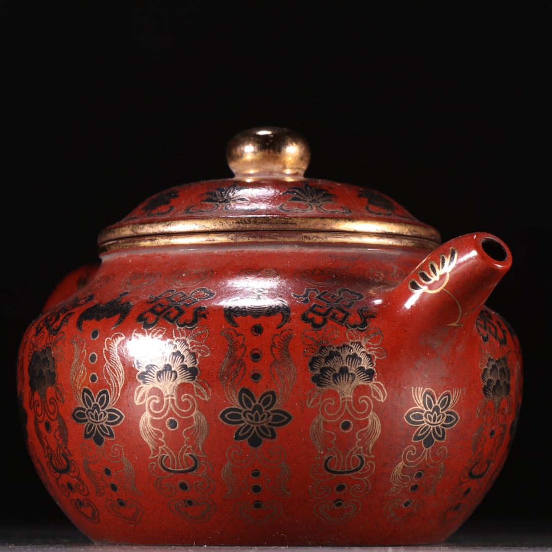 An Exquisite Purple Sands Flower Pattern Teapot - 7