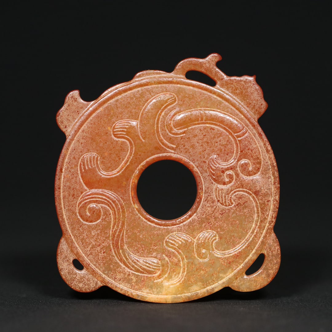 An Exquisite White Jade Dragon and Phoenix Pattern Pendant - 2