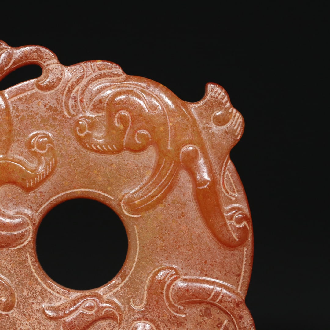 An Exquisite White Jade Dragon and Phoenix Pattern Pendant - 5