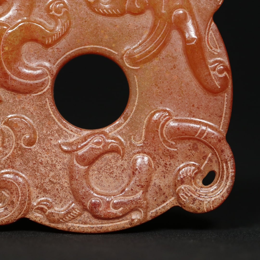 An Exquisite White Jade Dragon and Phoenix Pattern Pendant - 6