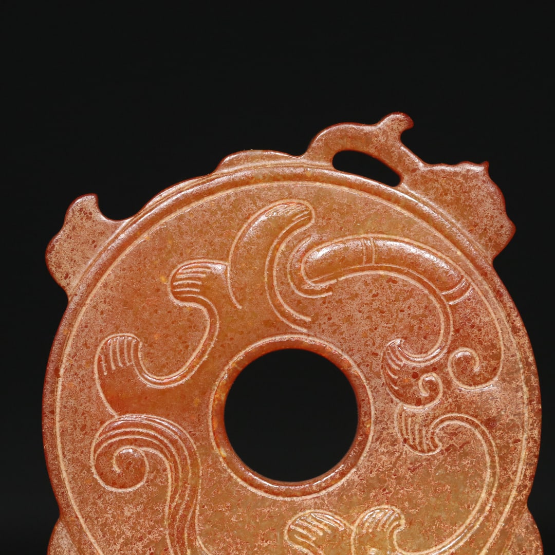 An Exquisite White Jade Dragon and Phoenix Pattern Pendant - 8