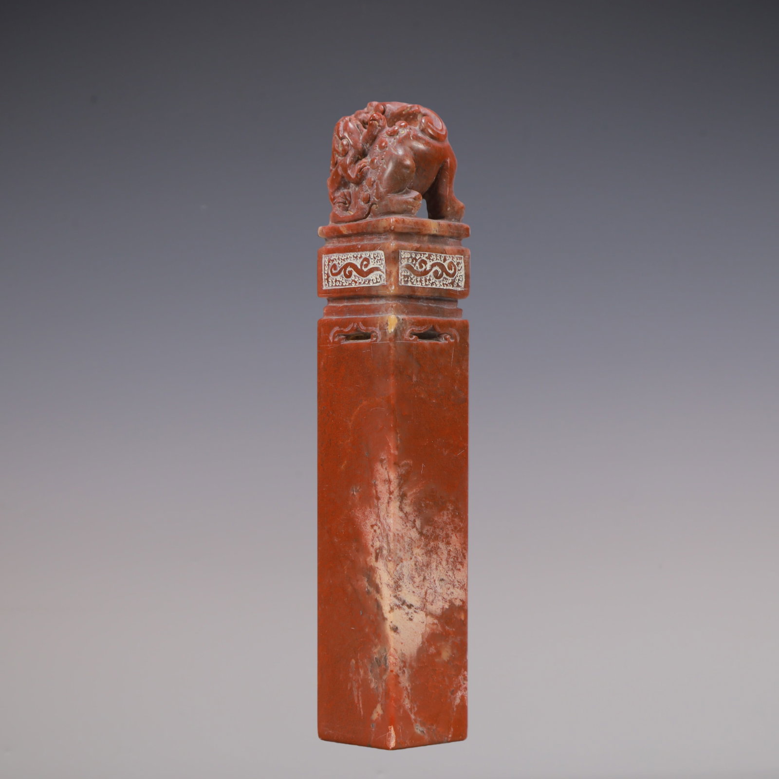A Exquisite Shoushan Stone Auspicious Beast Seal - 2