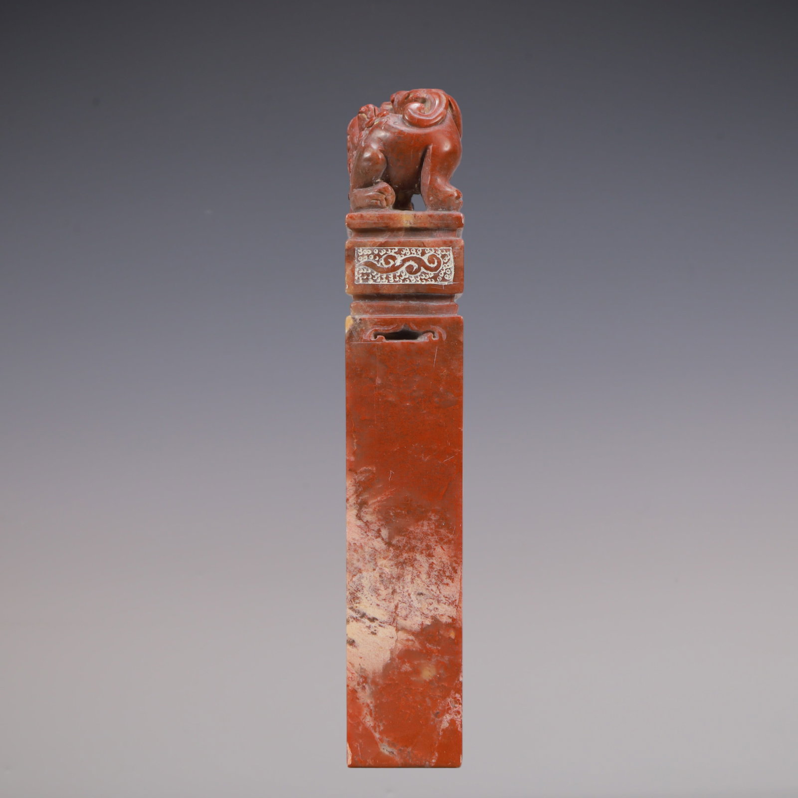 A Exquisite Shoushan Stone Auspicious Beast Seal - 3