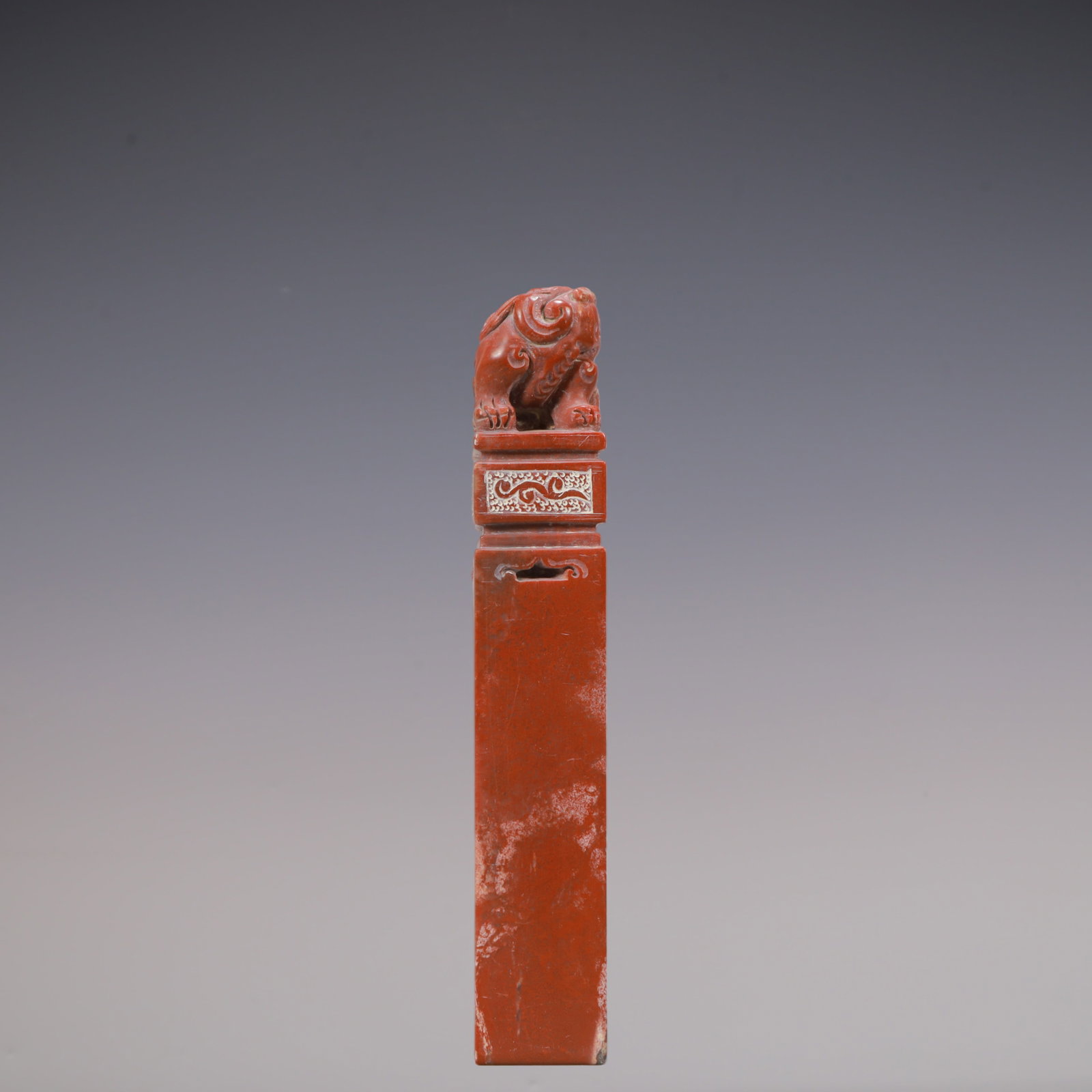 A Exquisite Shoushan Stone Auspicious Beast Seal - 4