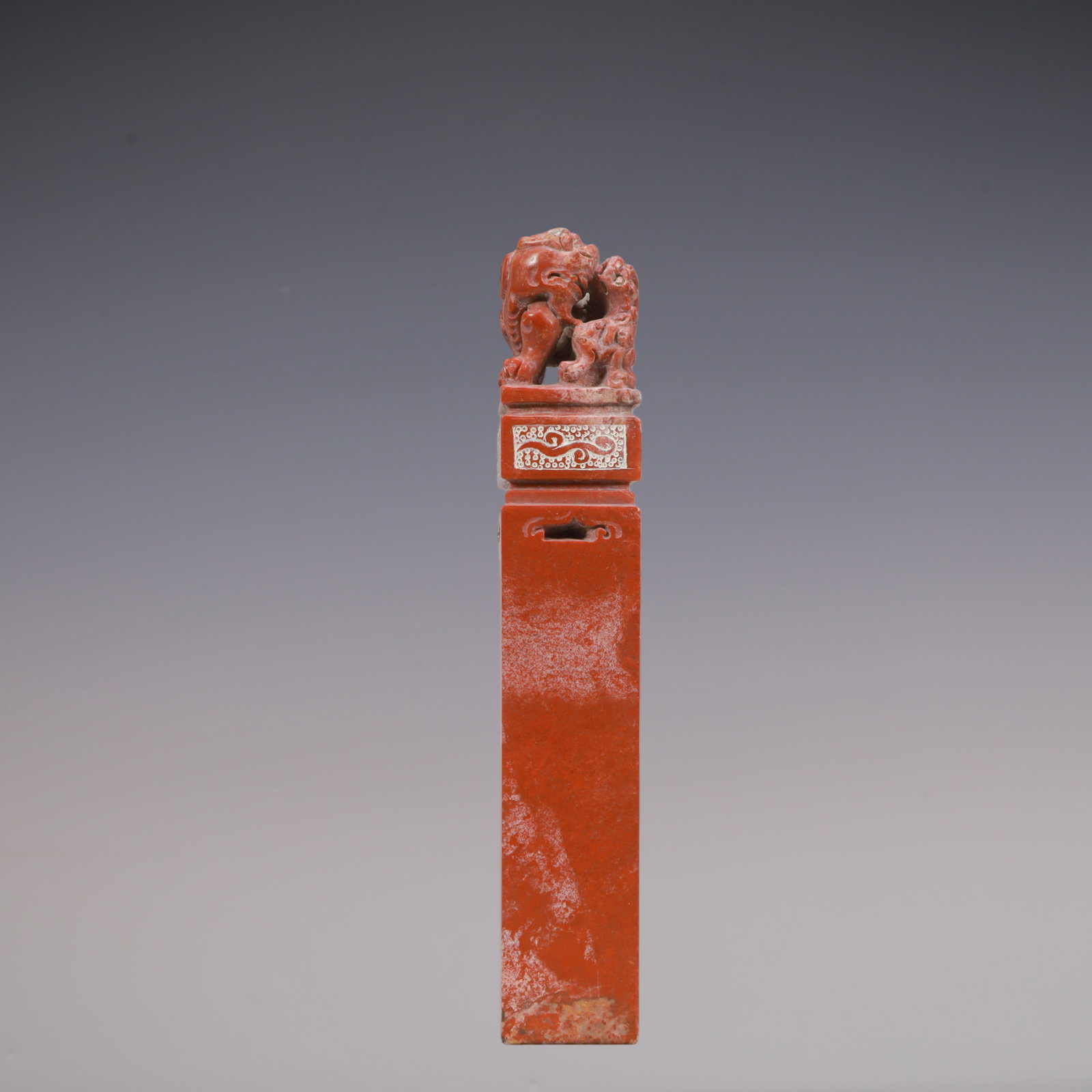 A Exquisite Shoushan Stone Auspicious Beast Seal - 5