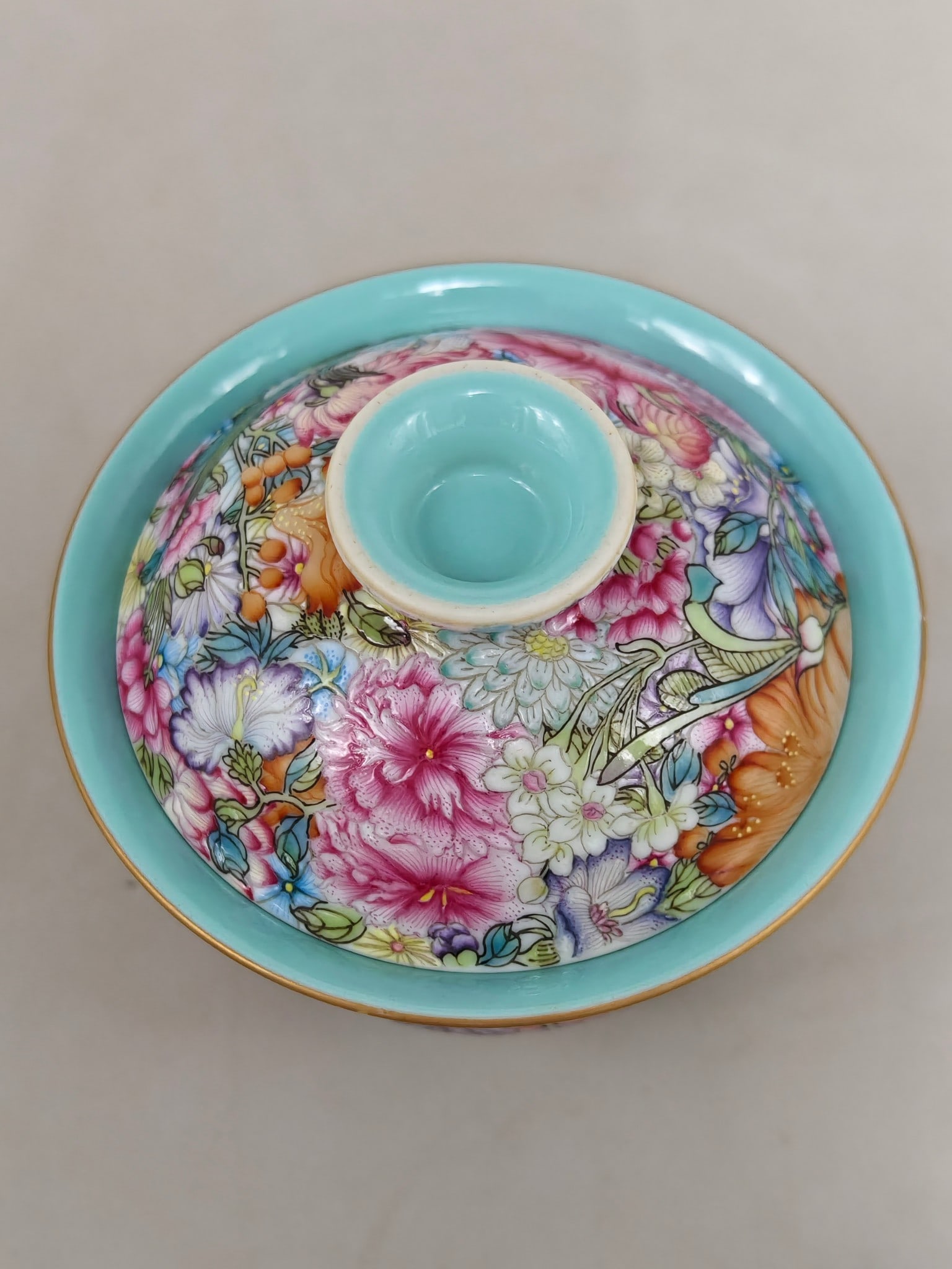 An Exquisite Enamel Flower Pattern Bowl - 3