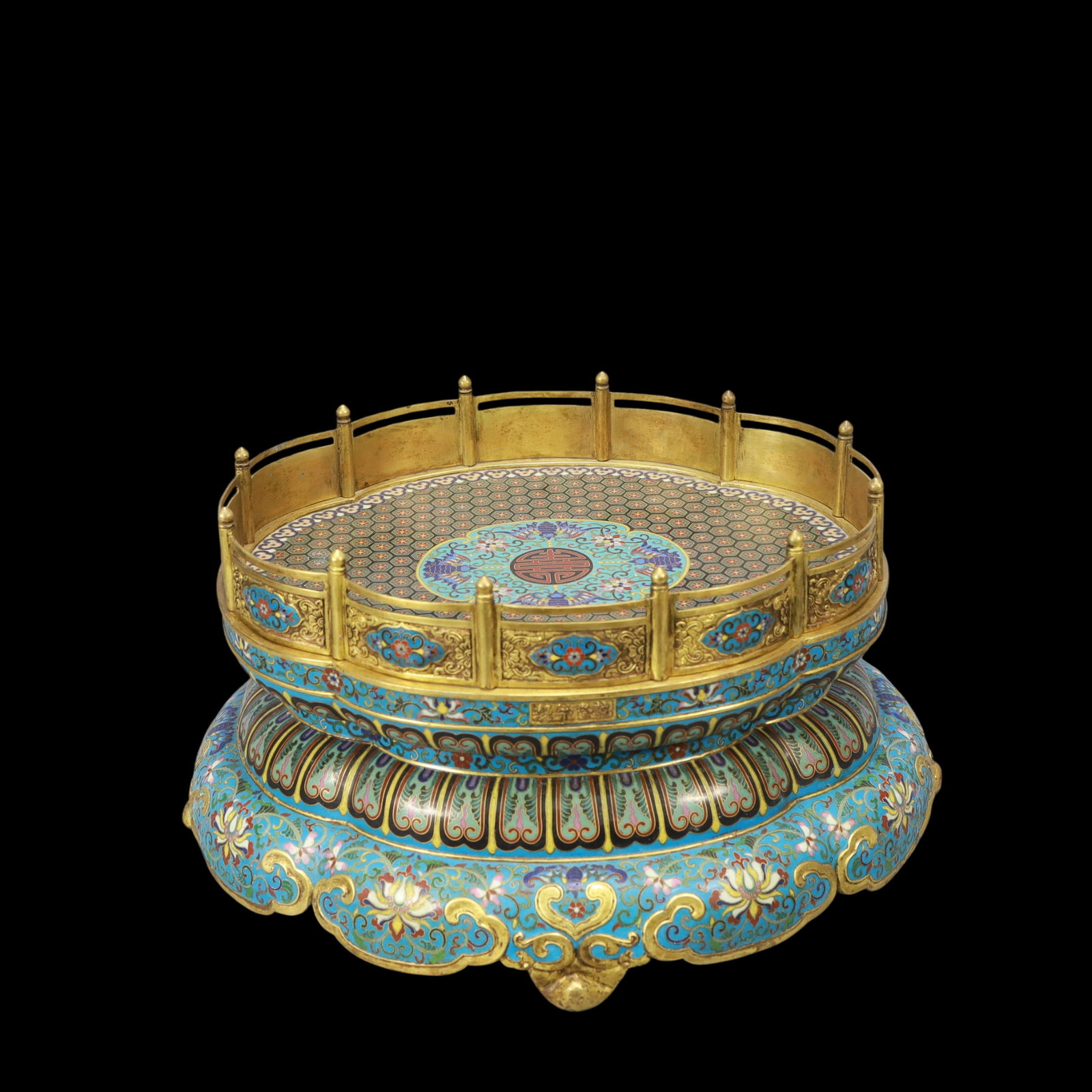 A Exquisite A pair of Cloisonne Lotus Pattern Bats and Peach Pattern Elephant Ornament - 11