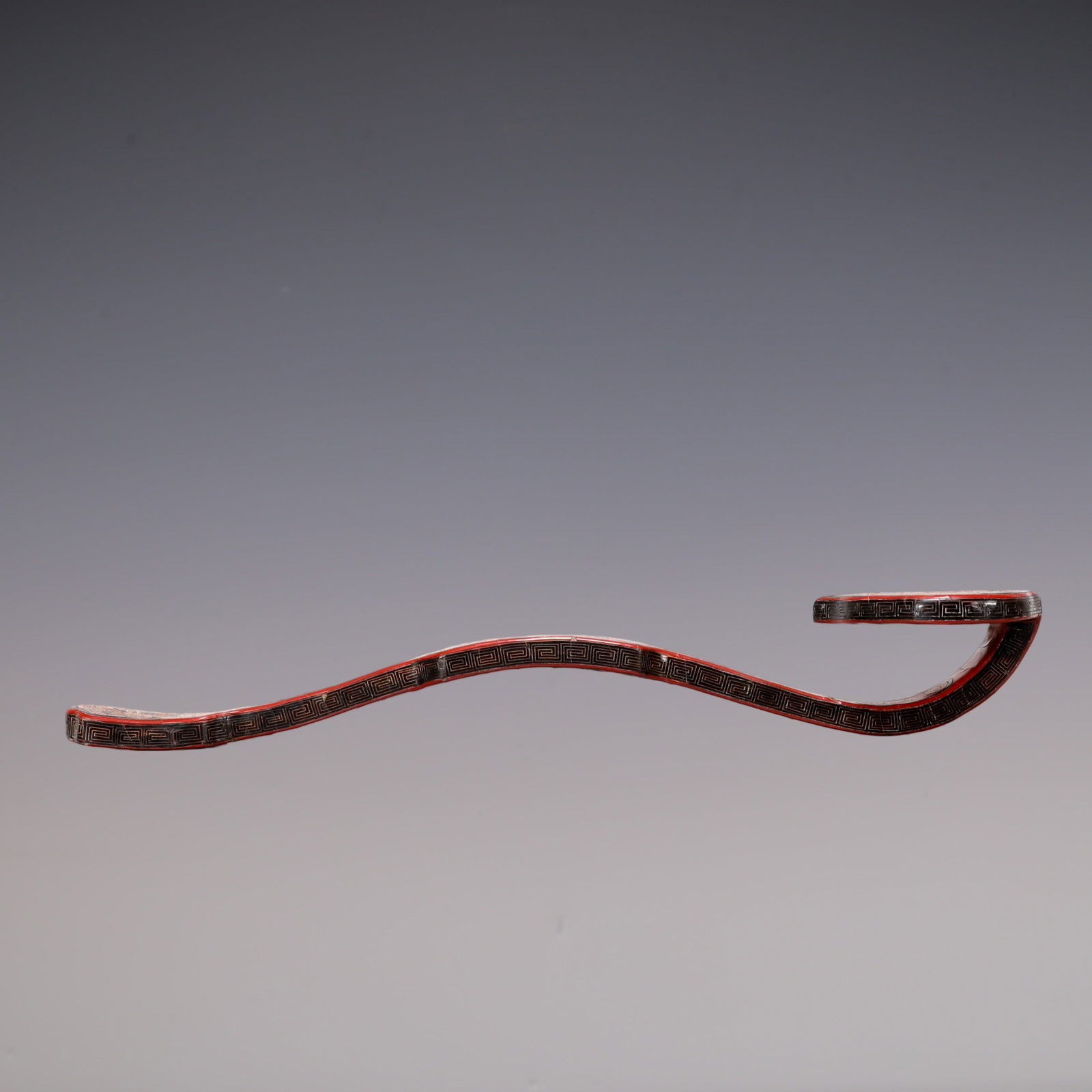 A Exquisite Carved Red Lacquer Dragon Pattern Ruyi - 7