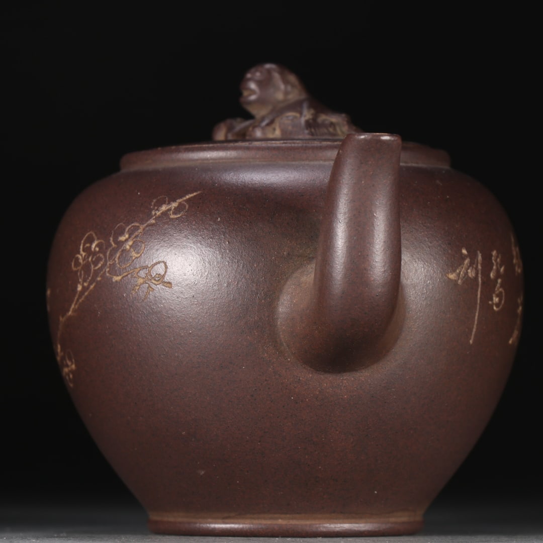 An Exquisite Purple Sands Flower Pattern Teapot - 4