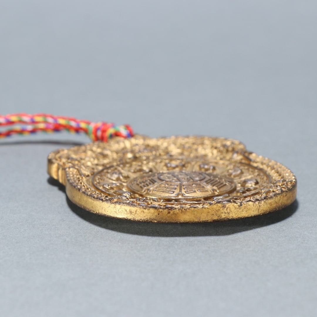 An Exquisite Gilt Bronze Trigram Pattern Brand - 9
