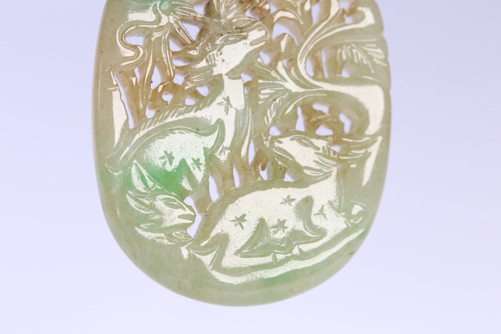 An Exquisite Jadeite Auspicious Beast Pattern Brand - 6