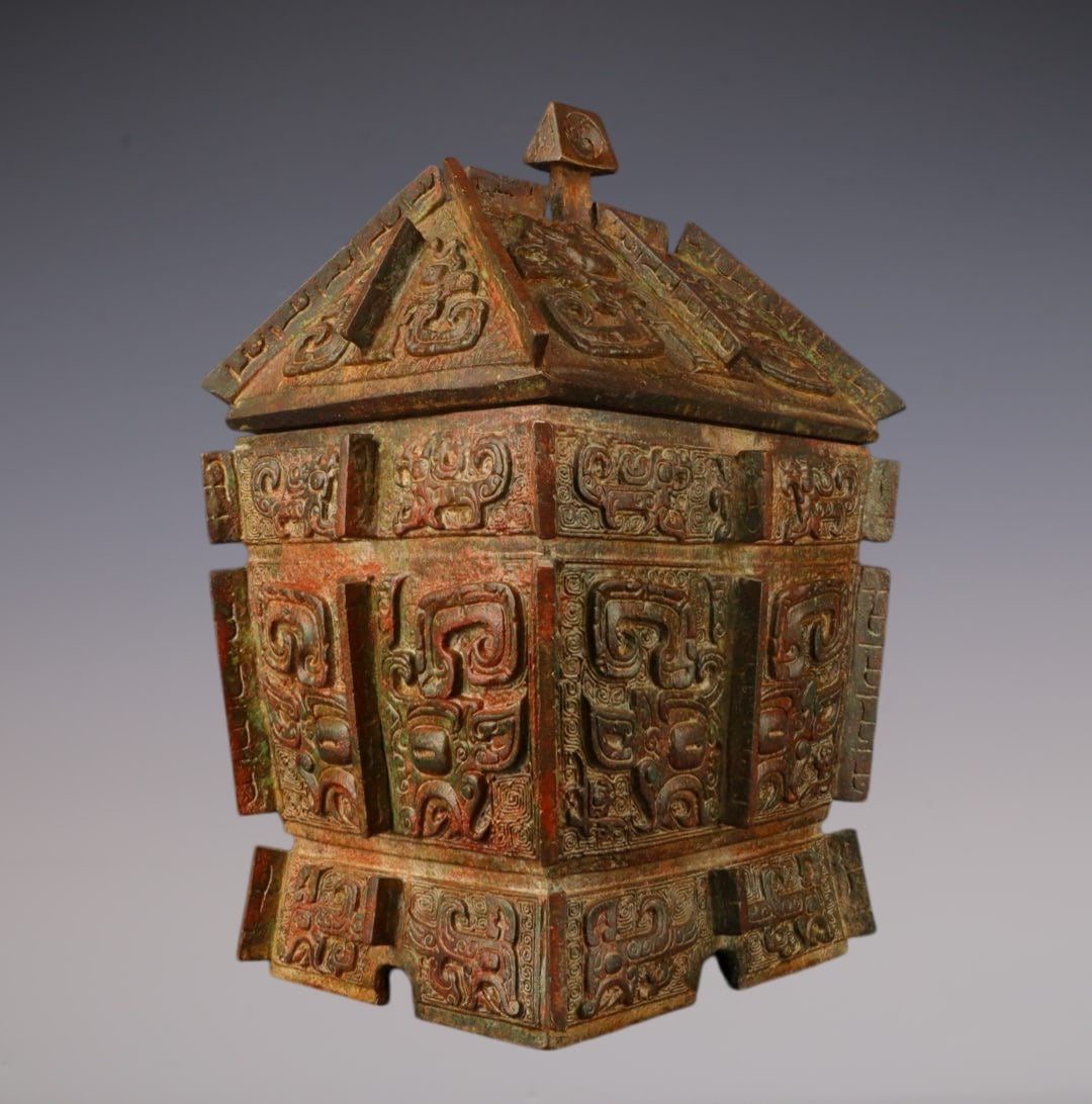 An Exquisite Bronze Beast-Face Pattern Censer - 4
