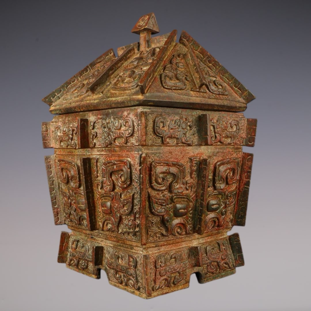 An Exquisite Bronze Beast-Face Pattern Censer - 6