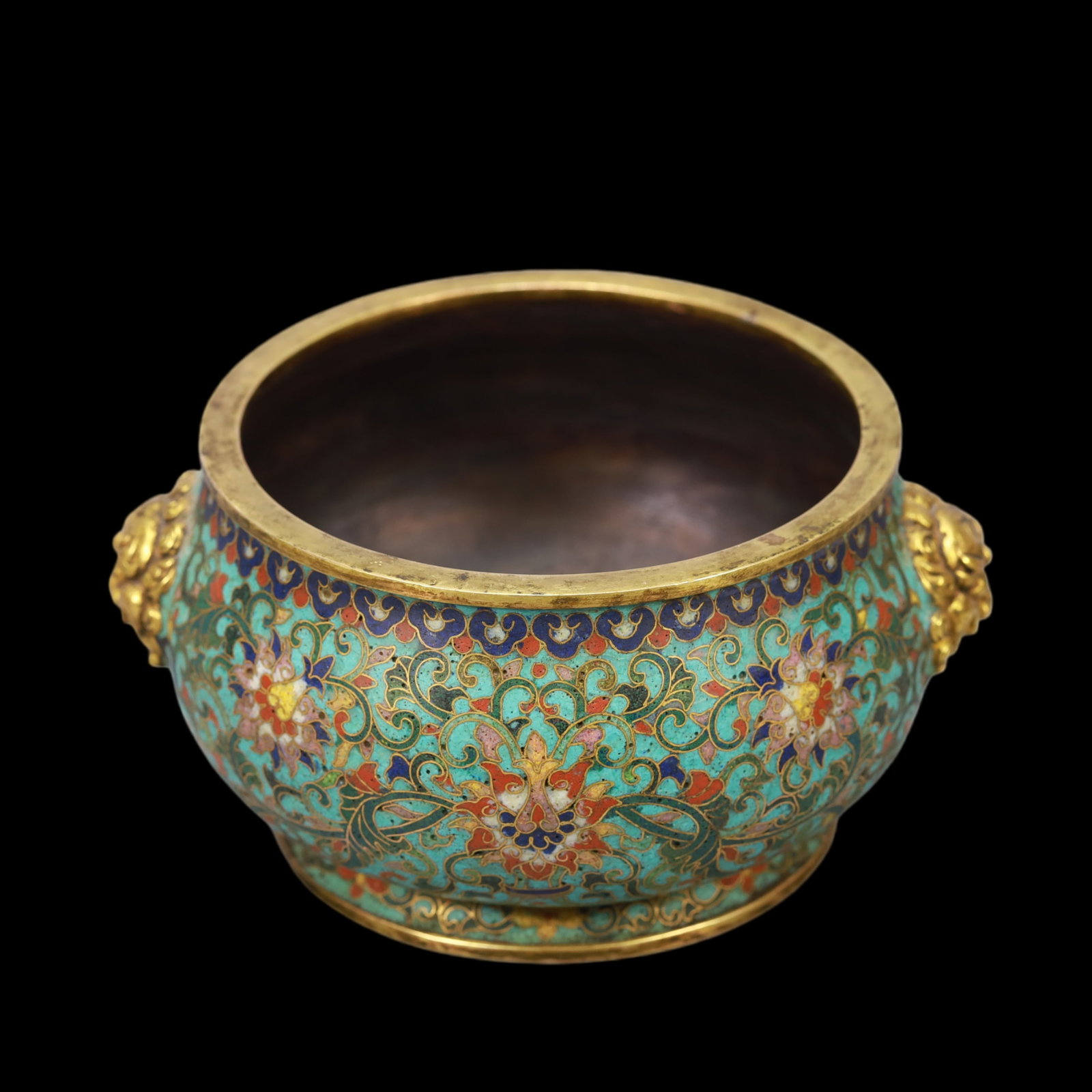 A Exquisite Cloisonne Lotus Pattern Double-Ears Censer - 2