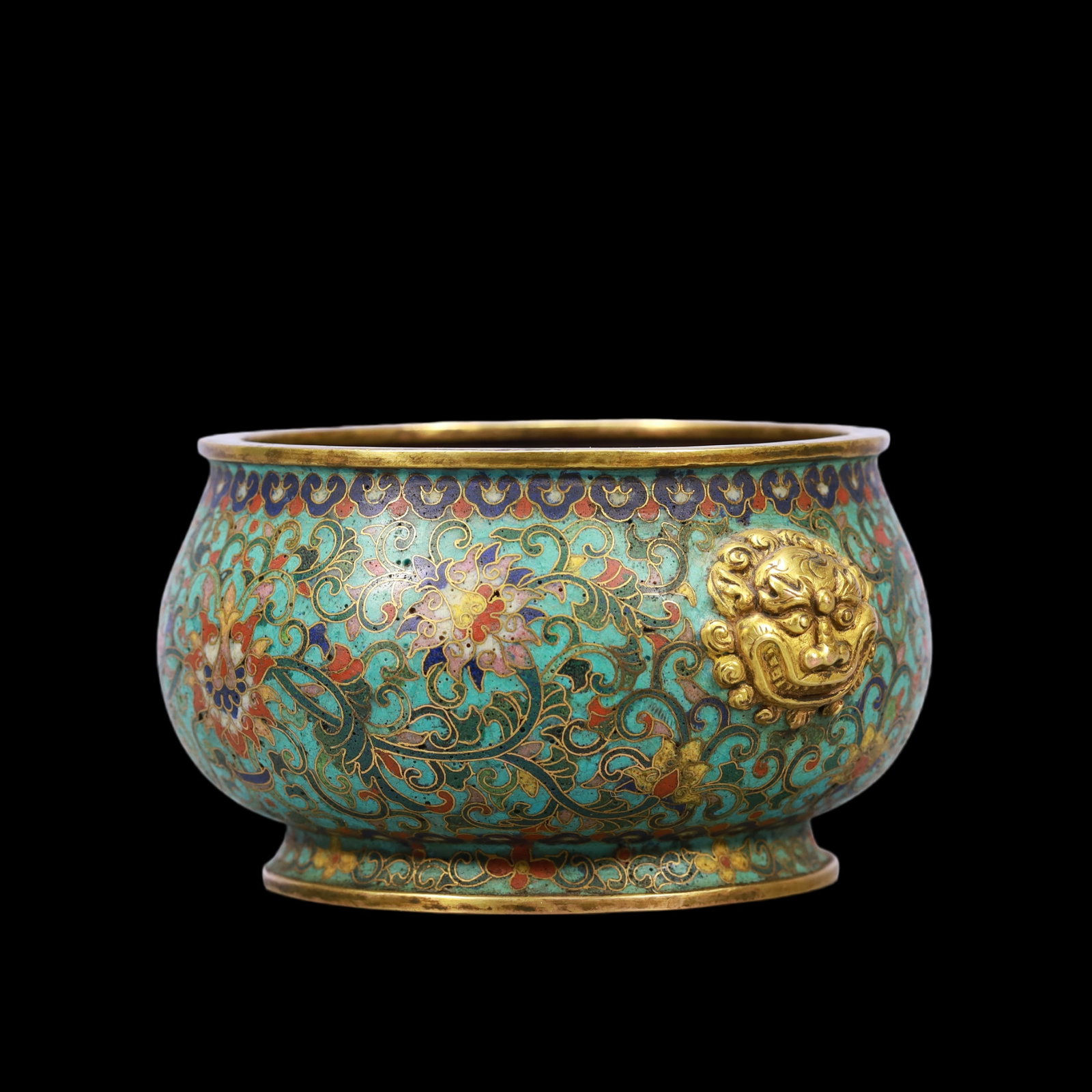 A Exquisite Cloisonne Lotus Pattern Double-Ears Censer - 3