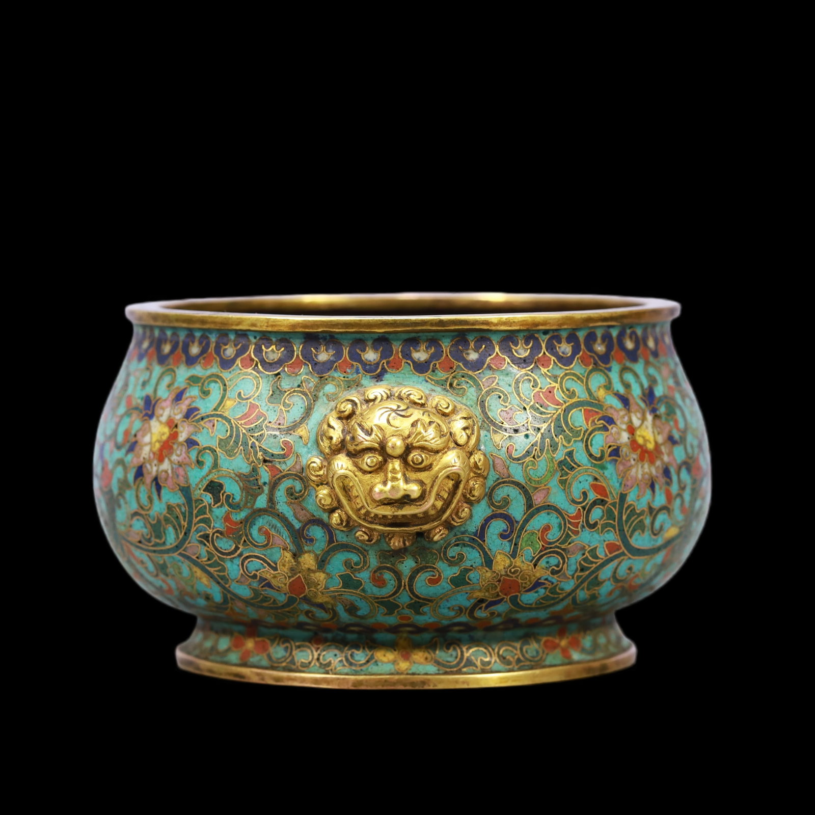 A Exquisite Cloisonne Lotus Pattern Double-Ears Censer - 4