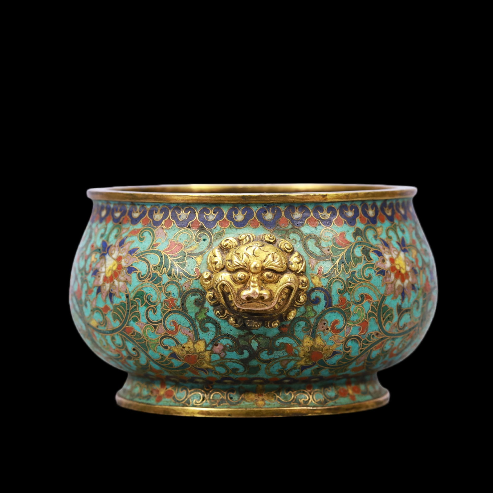 A Exquisite Cloisonne Lotus Pattern Double-Ears Censer - 6