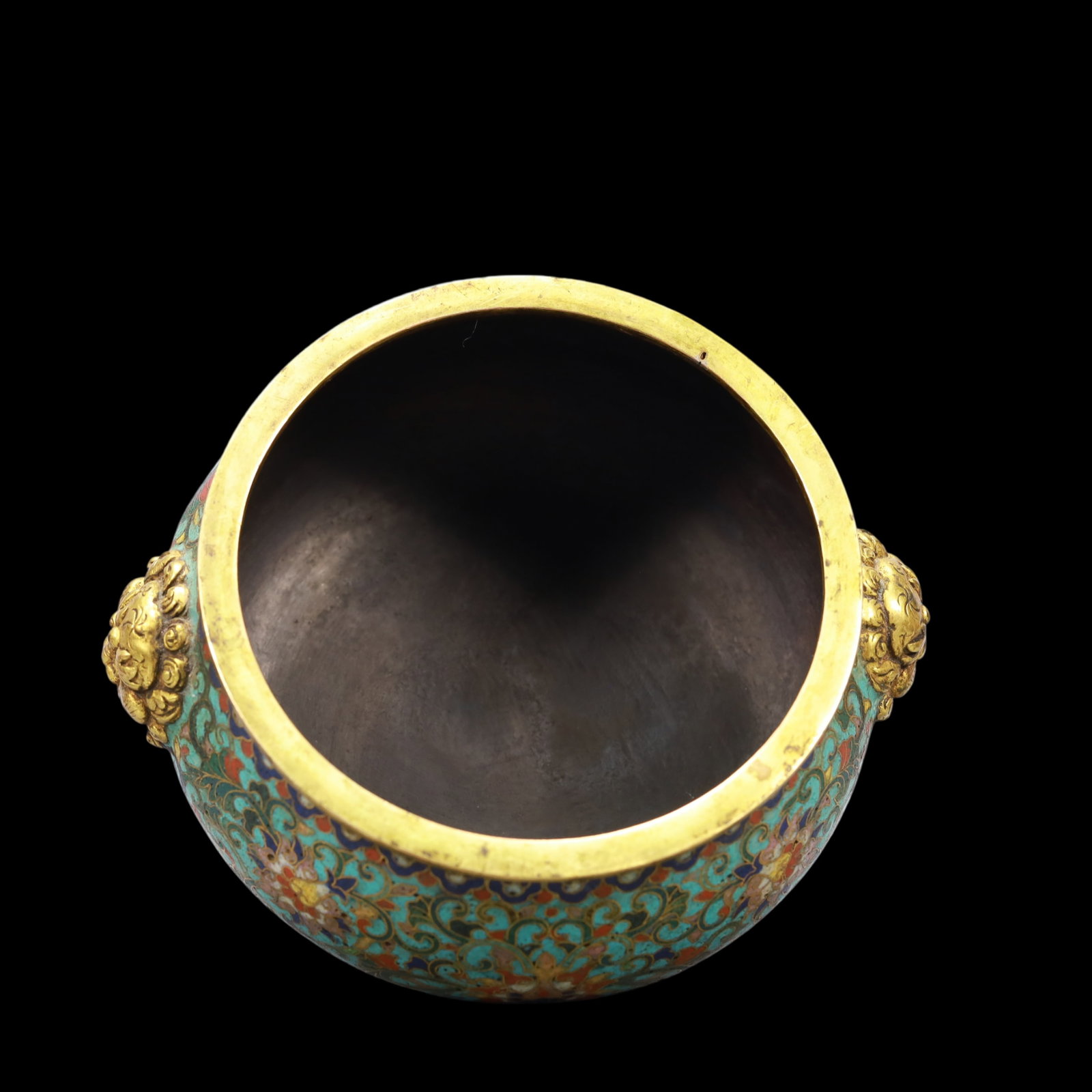 A Exquisite Cloisonne Lotus Pattern Double-Ears Censer - 7