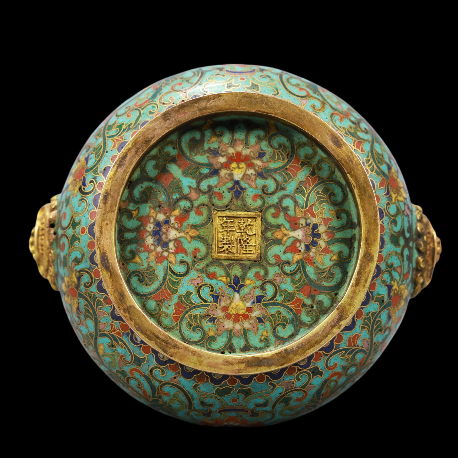 A Exquisite Cloisonne Lotus Pattern Double-Ears Censer - 8