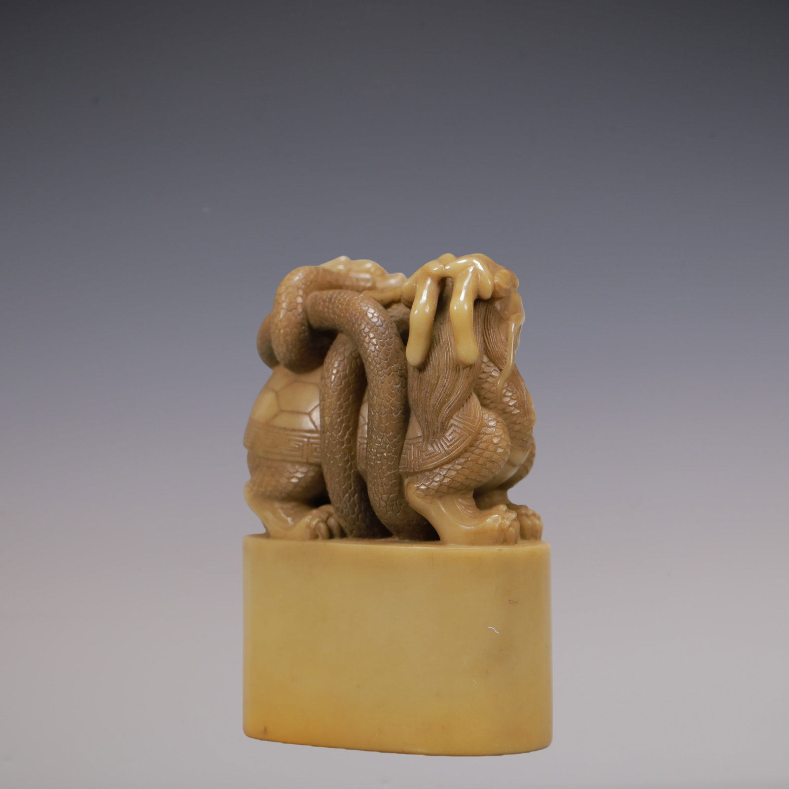 A Exquisite Shoushan Stone Auspicious Beast Seal - 4
