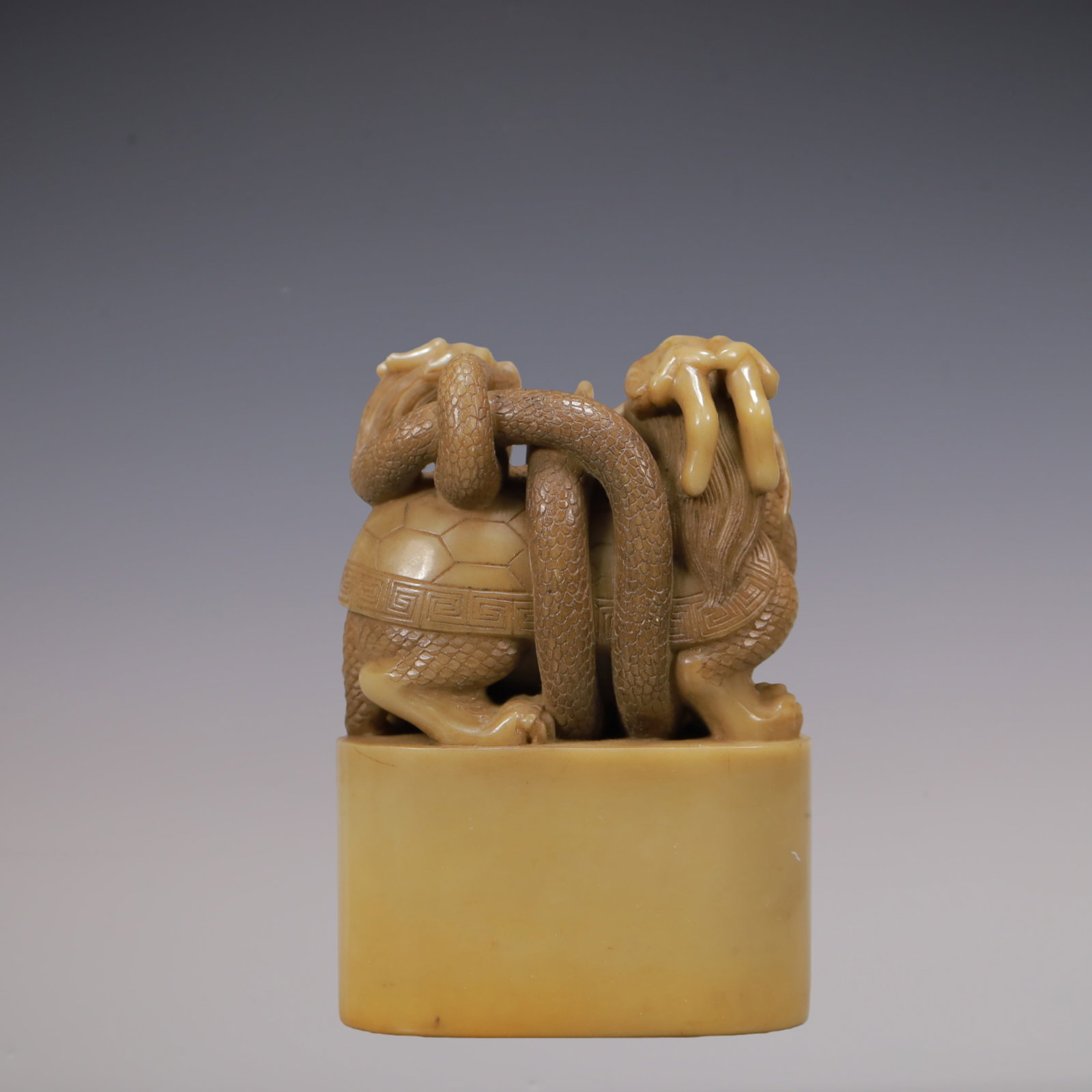 A Exquisite Shoushan Stone Auspicious Beast Seal - 5