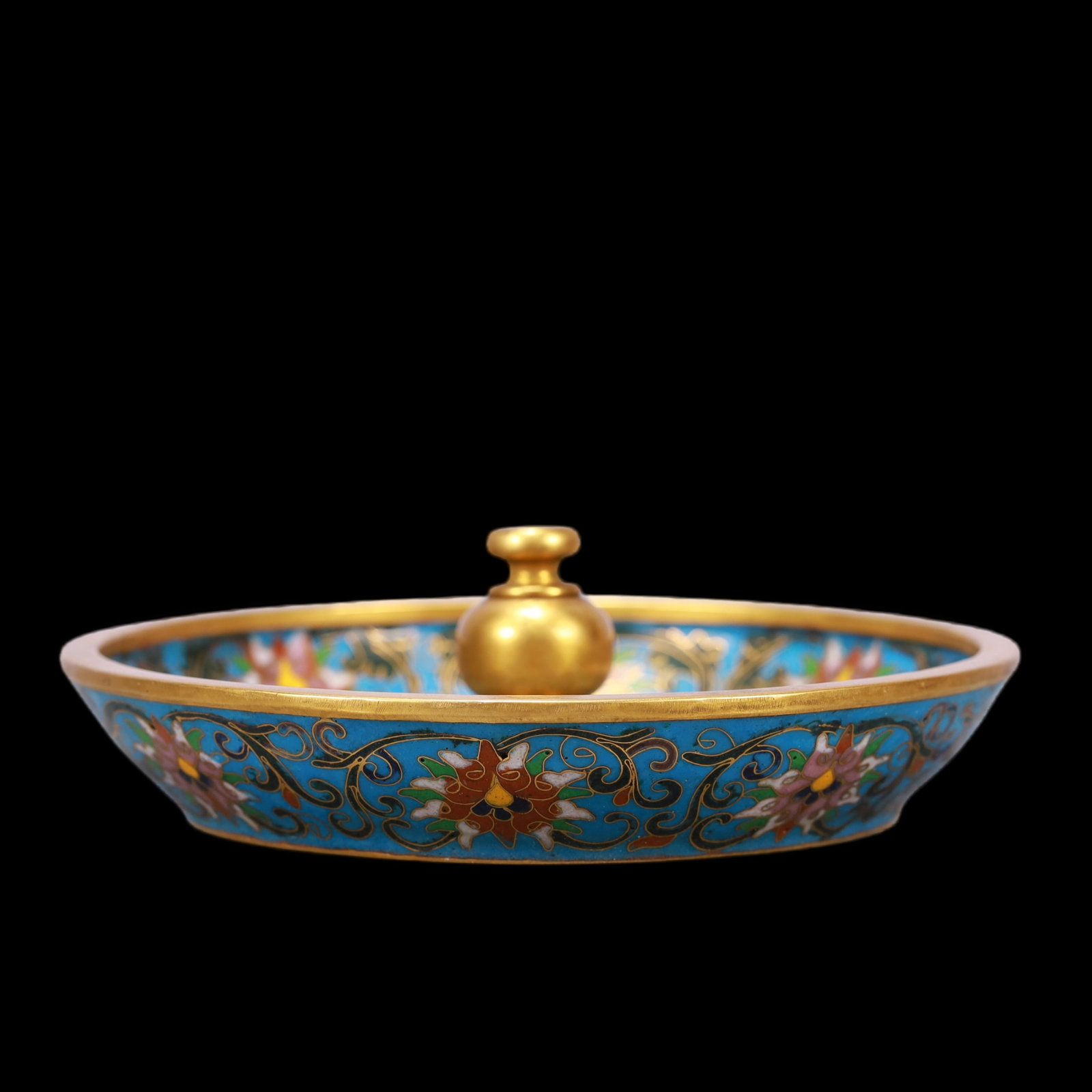 A Exquisite Cloisonne Lotus Pattern Plate - 2
