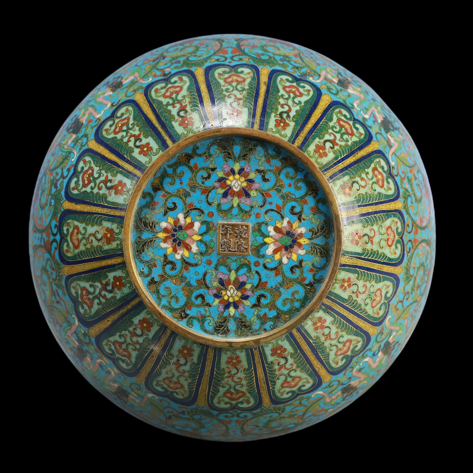 A Exquisite Cloisonne Beast-Face Pattern Lotus Pattern Vase - 8