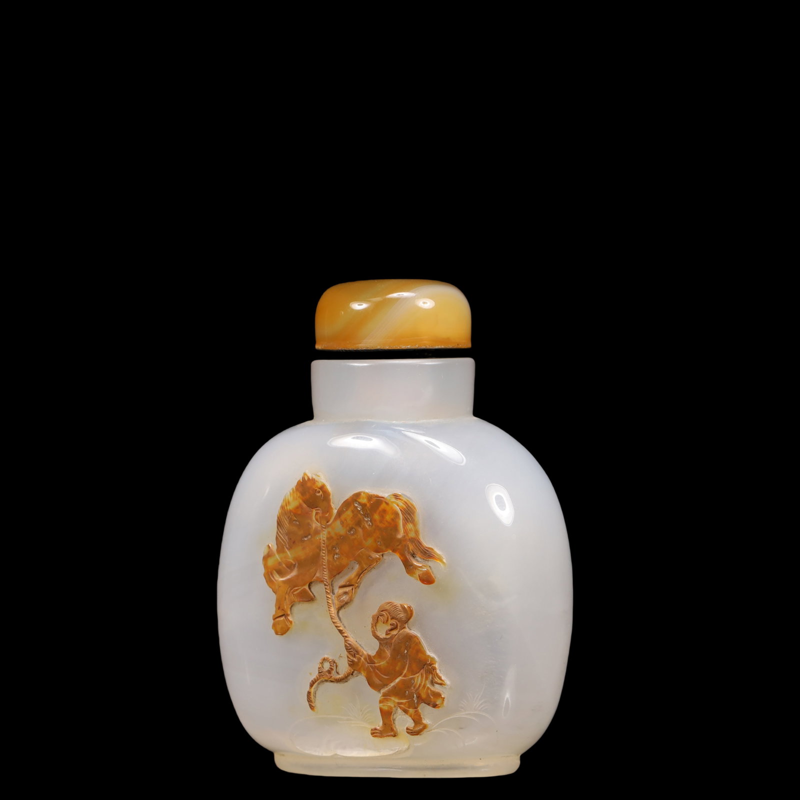 An Exquisite Agate Character and Story Pattern Snuff Bottle - 2