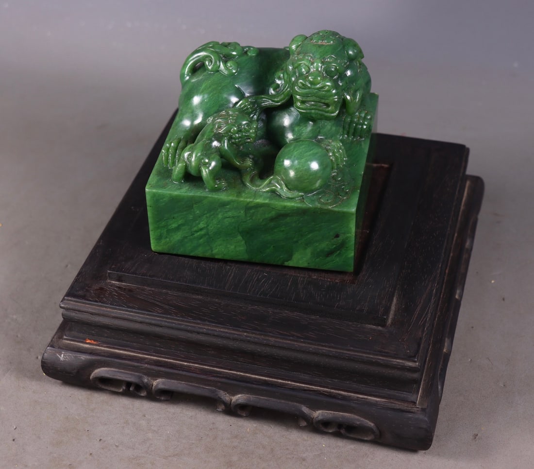 An Exquisite Jasper Auspicious Beast Seal - 8