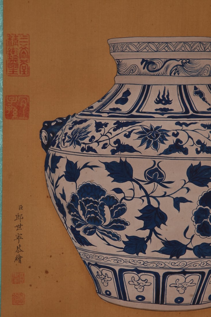 An Exquisite Blue and White Lotus Pattern Double-Ears Jar - 8