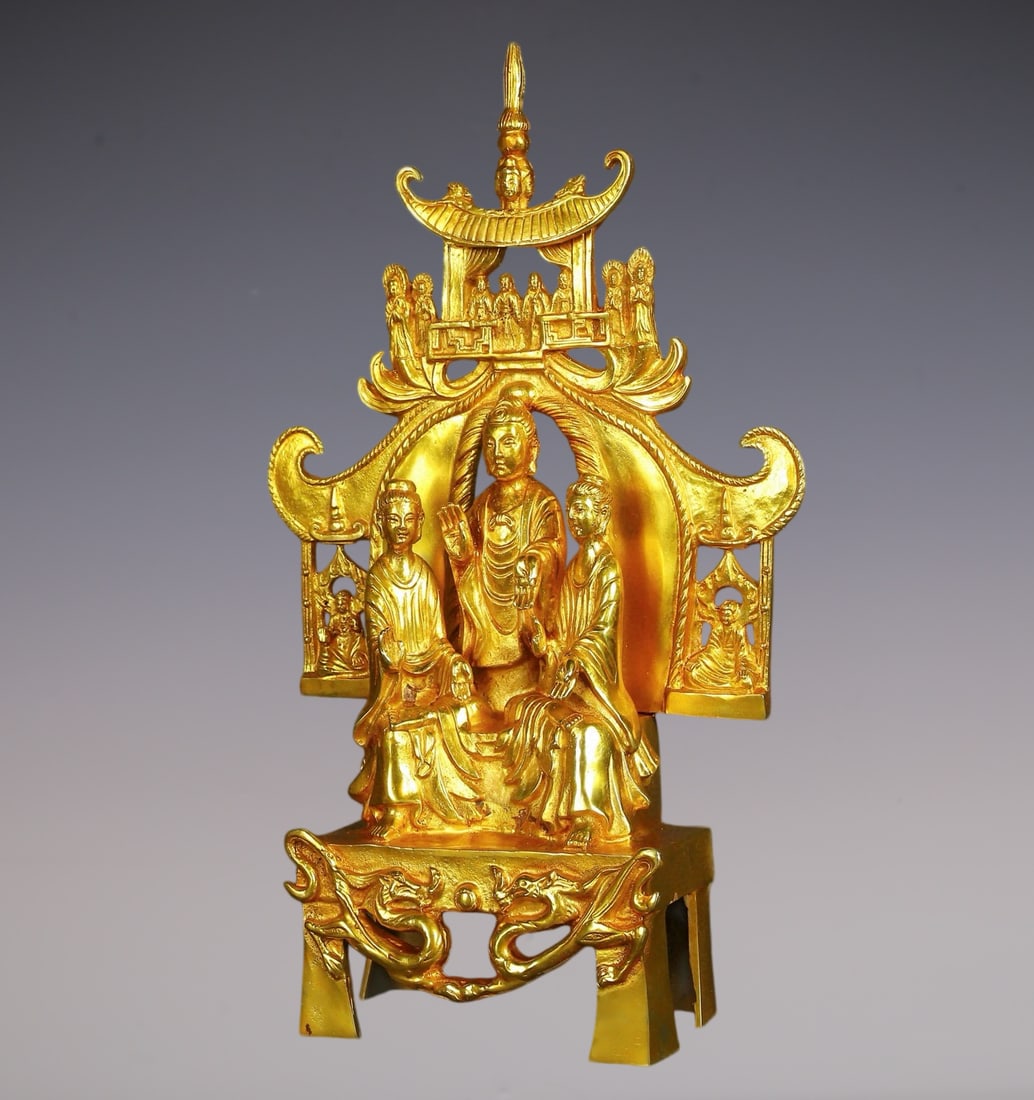 An Exquisite Gilt Bronze Buddha Statue - 5