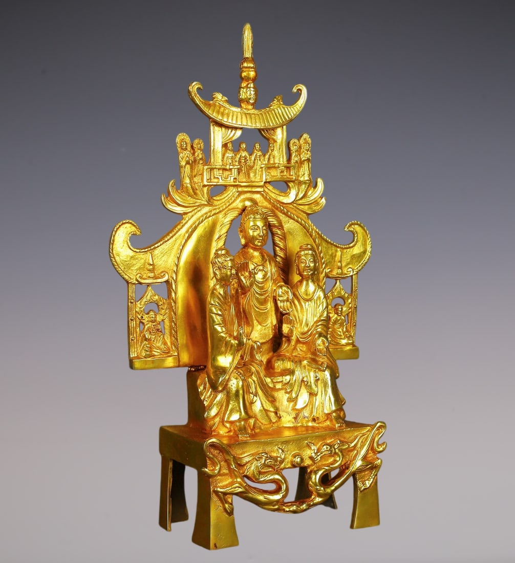 An Exquisite Gilt Bronze Buddha Statue - 6