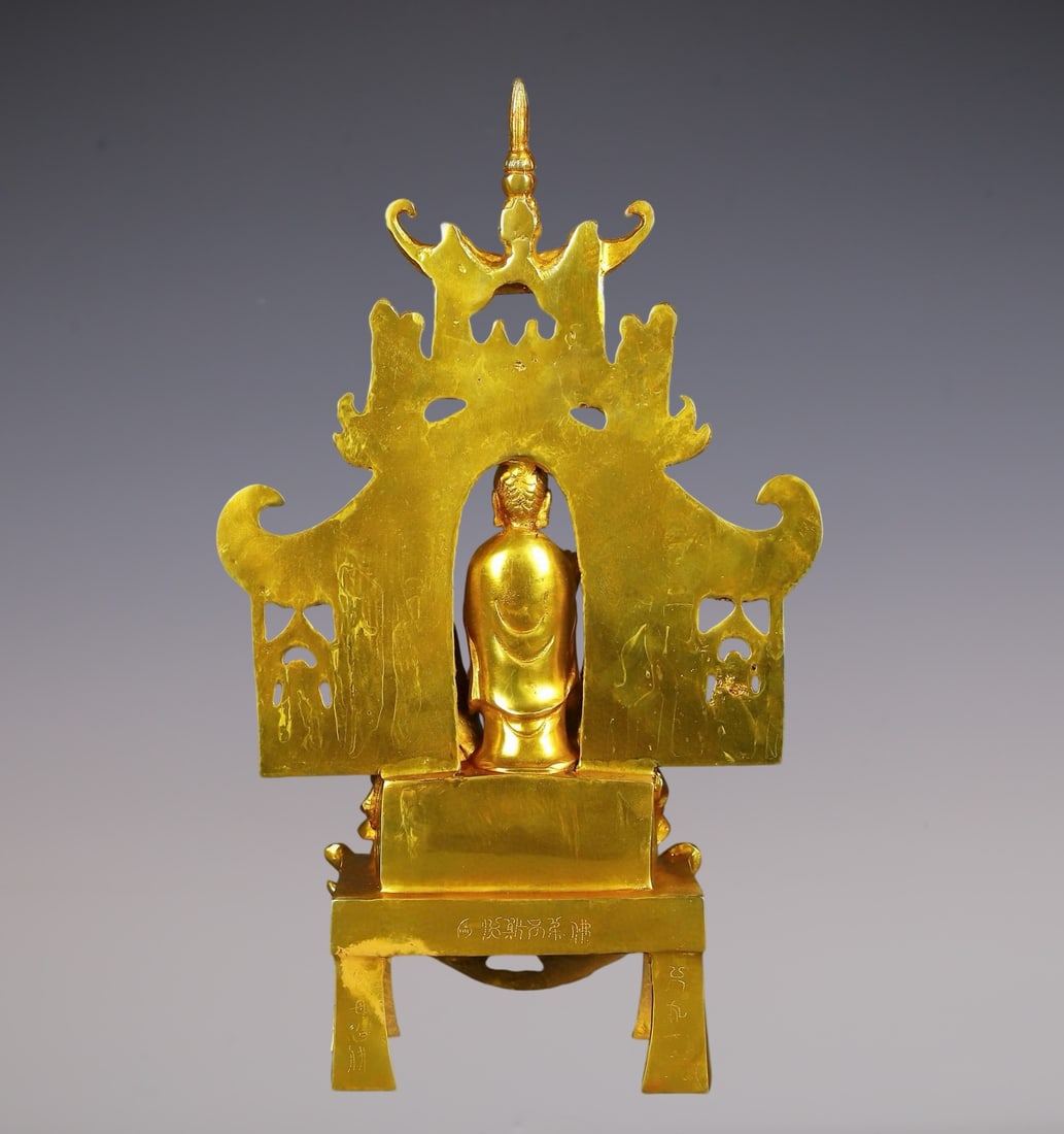An Exquisite Gilt Bronze Buddha Statue - 8