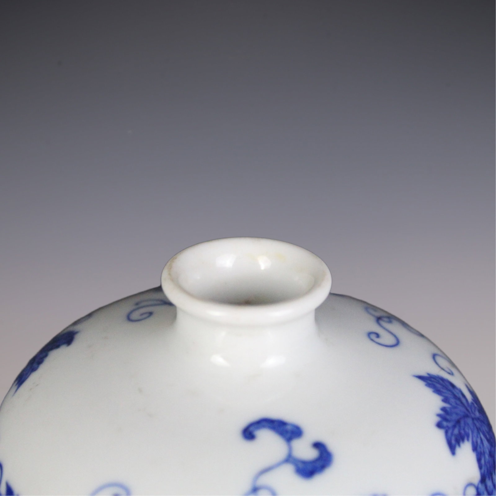 An Exquisite Blue and White Squirrel and Grapes Pattern Vase - 6