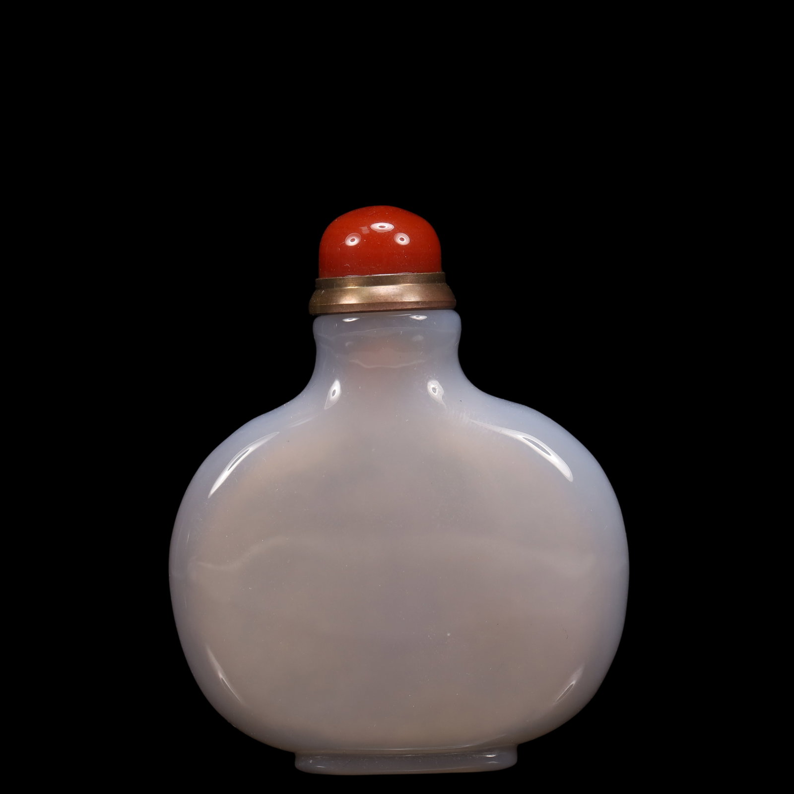 An Exquisite Agate Flower and Bird Pattern Snuff Bottle - 5