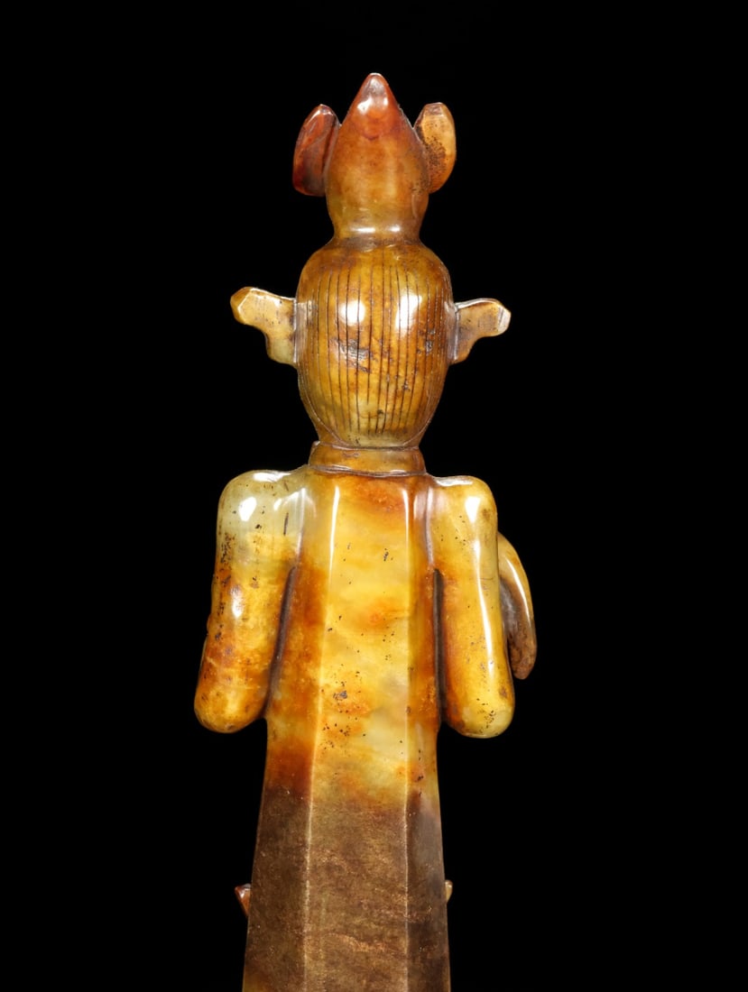 An Exquisite White Jade Figure Ornament - 8