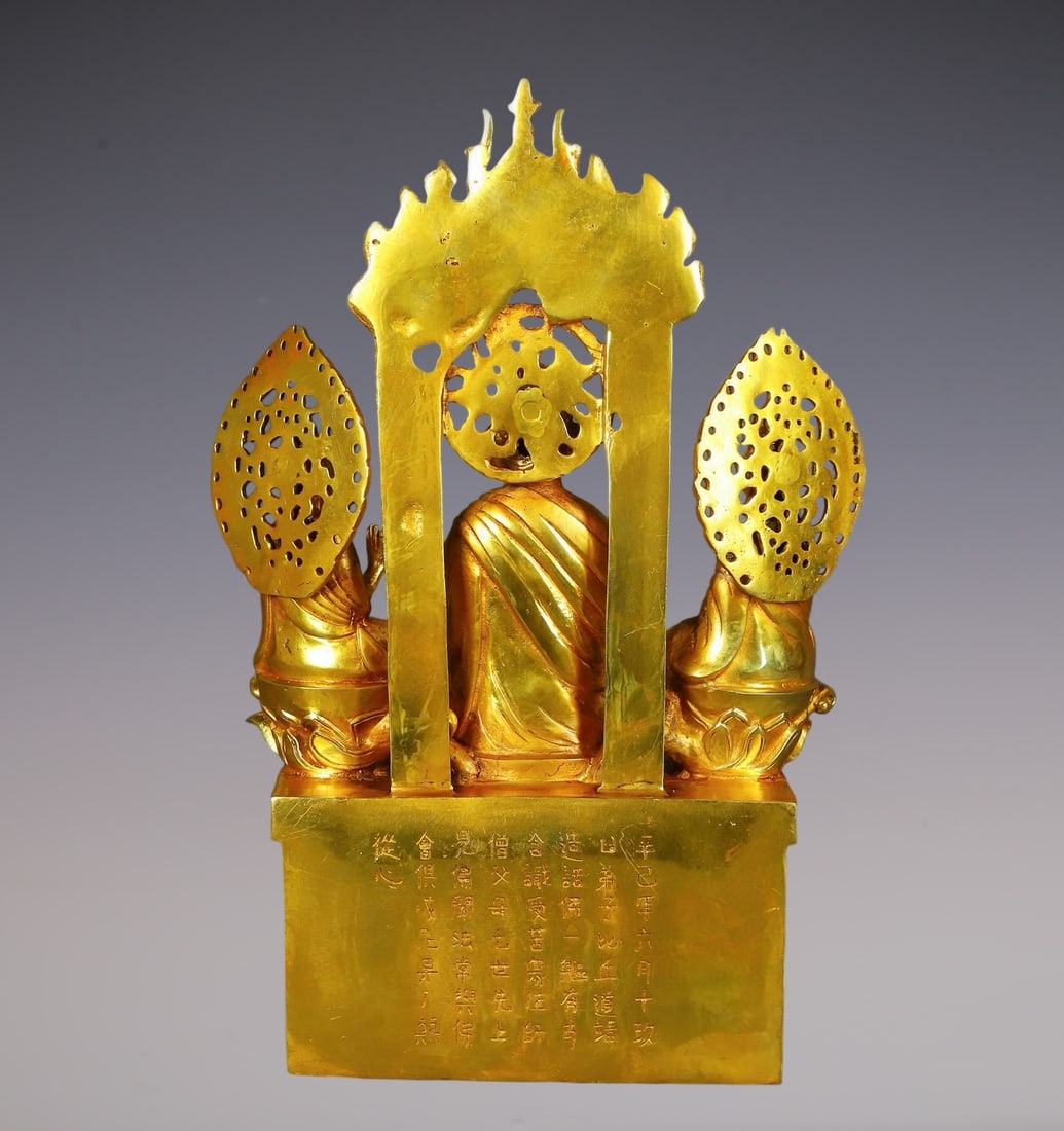 An Exquisite Gilt Bronze Buddha Statue - 9
