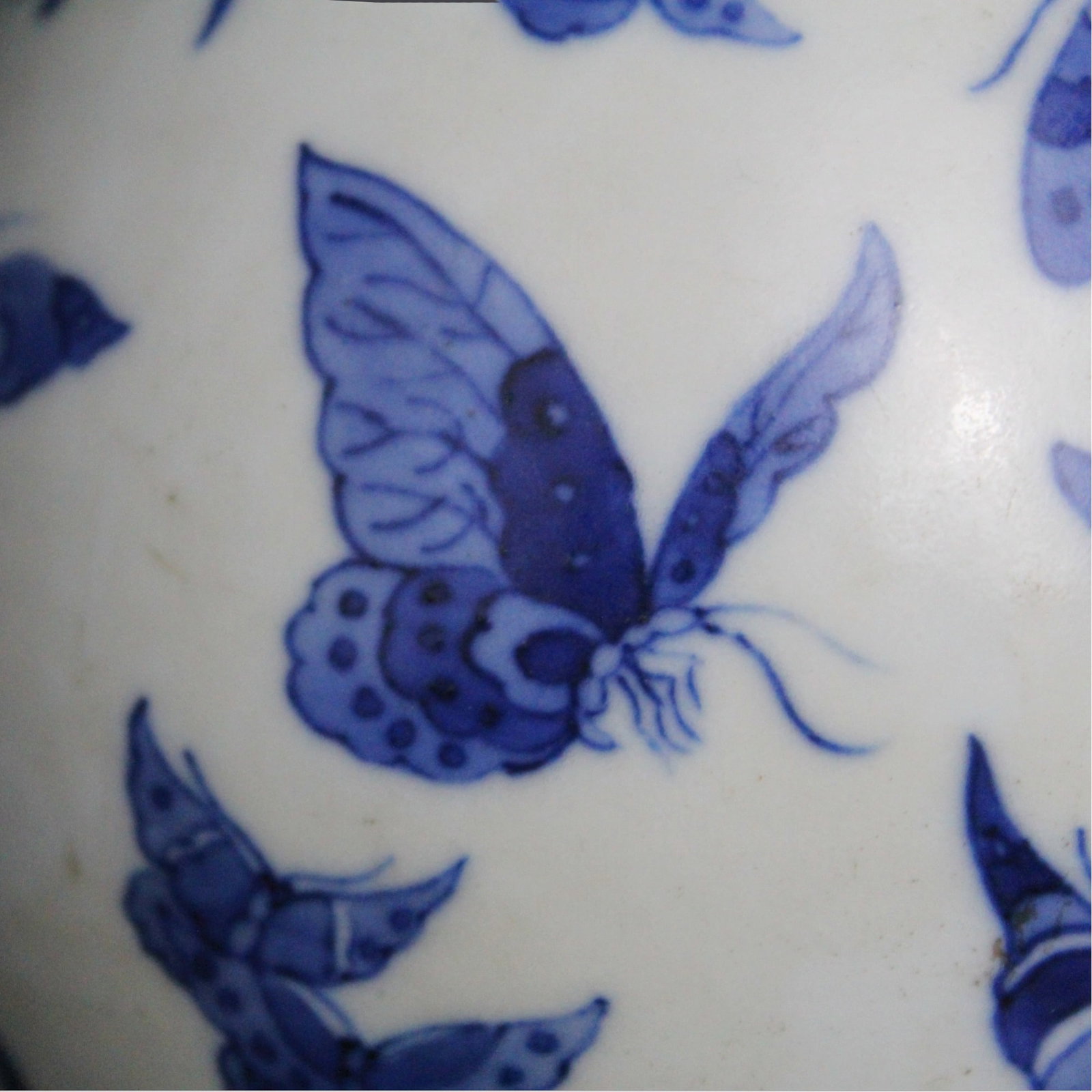 An Exquisite Blue and White Butterfly Pattern Vase - 4