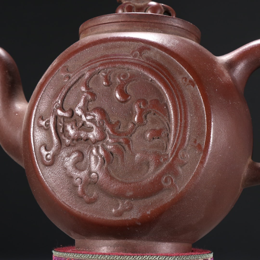 An Exquisite Purple Sands Dragon Pattern Teapot - 3
