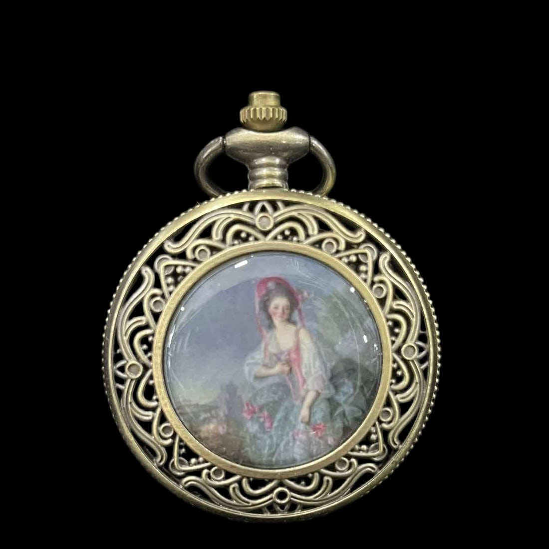 A pocket watch from a late Qing dynasty figure: Late Qing figures' single-door pocket watches SIZE: D:47mm (The Dimensions Of All Batches Are Manually Measured.If You Need More Detailed Information, Please Contact Our Customer Service Before