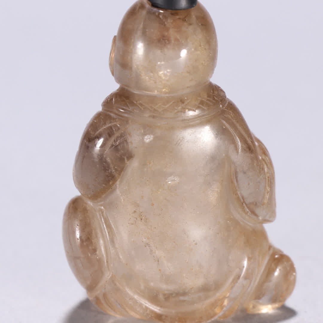 A tea crystal figure snuff bottle - 6