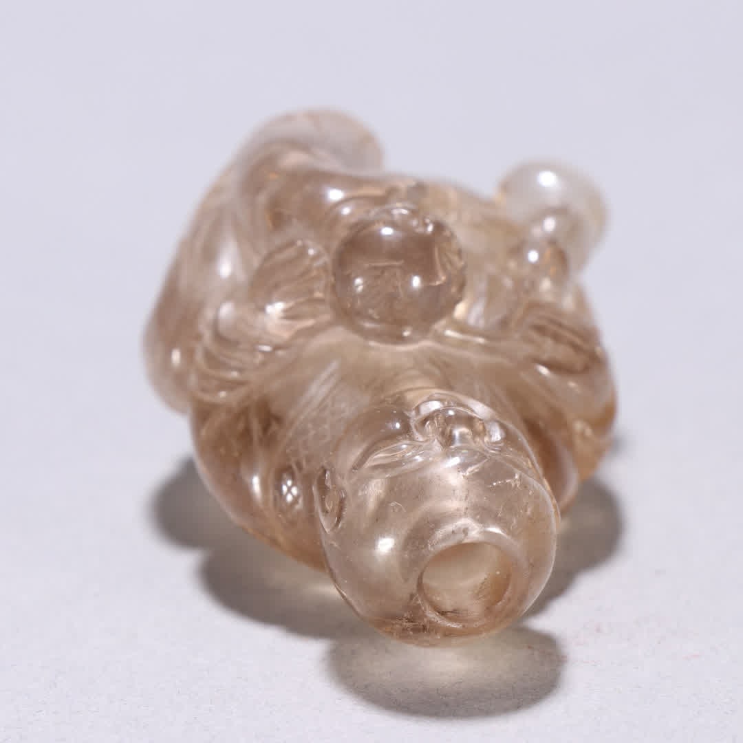 A tea crystal figure snuff bottle - 8