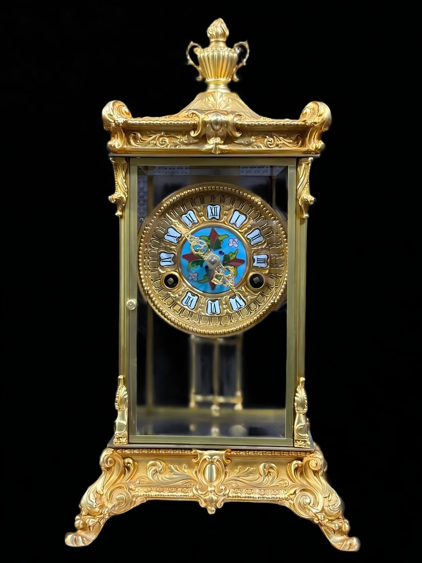 A late Qing enamel and gilt Siming bell (1 of 9)