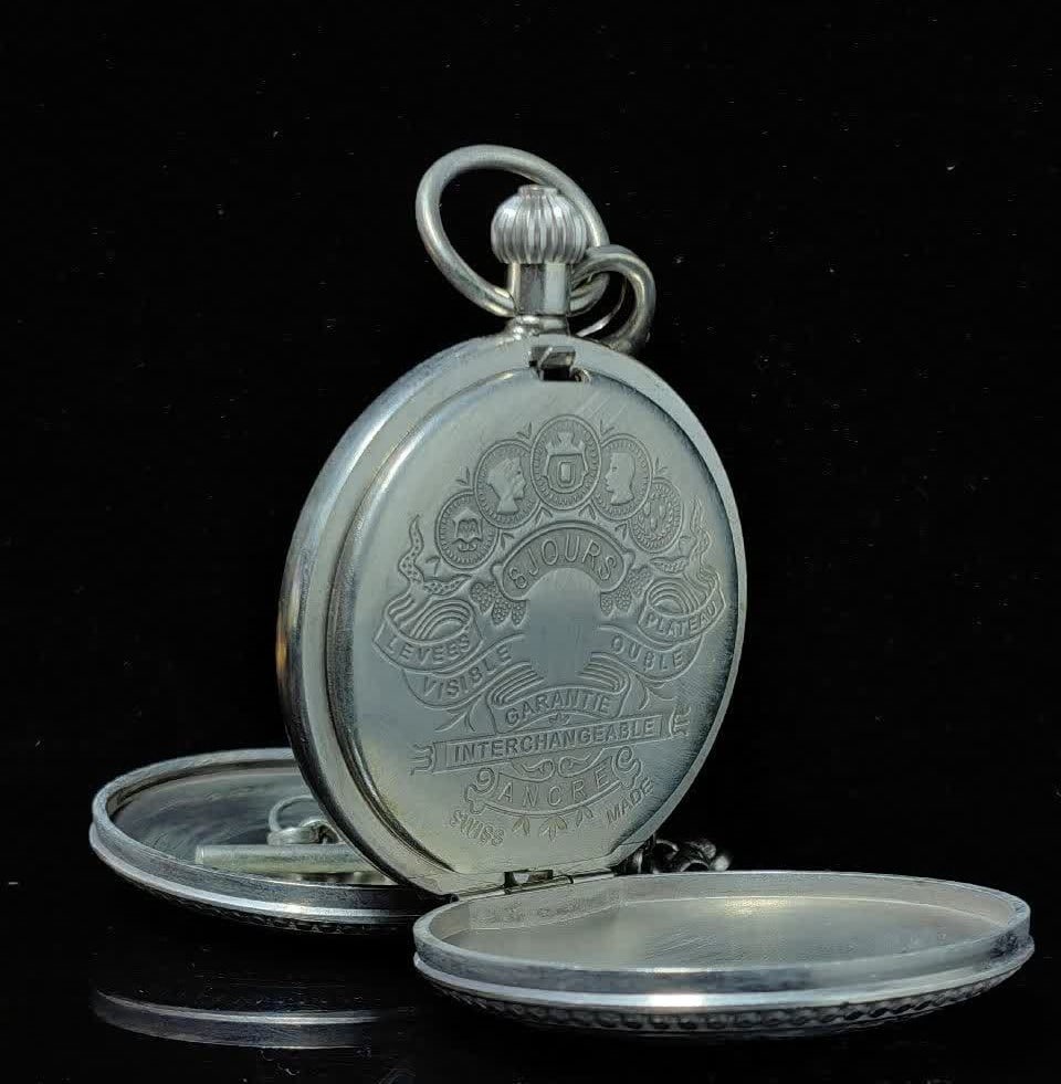 A late Qing patterned hunting shell pocket watch - 3