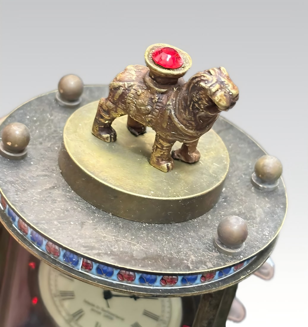 A late Qing dynasty cloisonne hand clock - 4